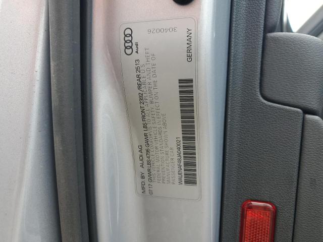 2018 AUDI A4 PREMIUM WAUENAF48JA040021