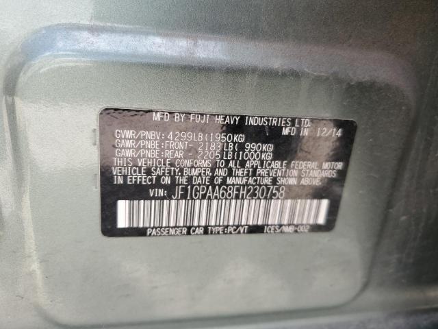 2015 SUBARU IMPREZA - JF1GPAA68FH230758
