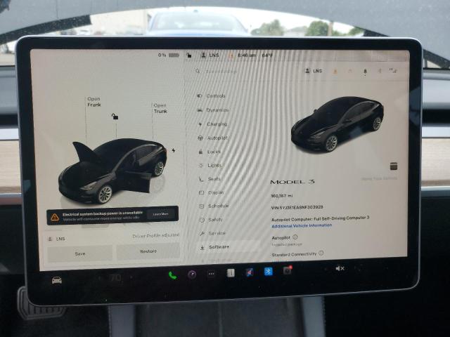 2022 TESLA MODEL 3 5YJ3E1EA8NF303929