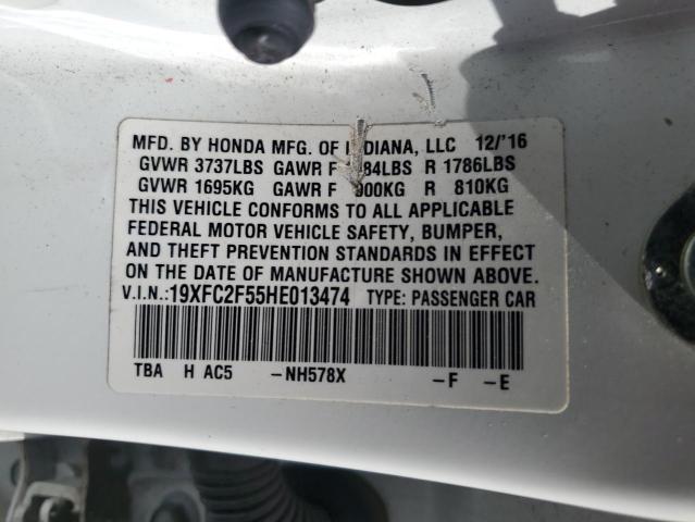 2017 HONDA CIVIC LX - 19XFC2F55HE013474