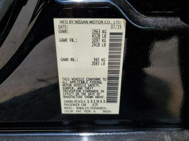 2020 NISSAN ALTIMA SR 1N4BL4CV3LC131933