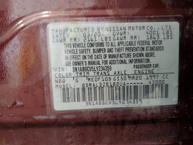 2020 NISSAN SENTRA SV - 3N1AB8CV5LY234359