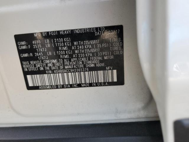 2017 SUBARU OUTBACK 2. - 4S4BSACC9H3365376