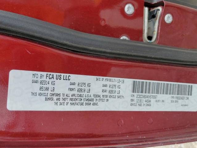 2019 DODGE CHARGER SX - 2C3CDXBG4KH576567
