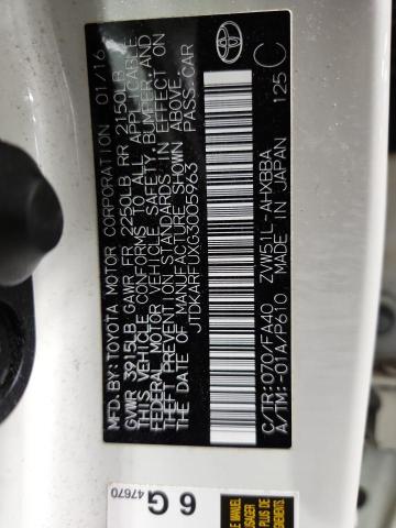 2016 TOYOTA PRIUS - JTDKARFUXG3005963