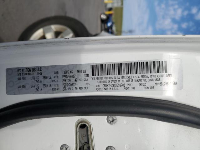 2019 RAM 1500 CLASS 1C6RR7FG9KS518701