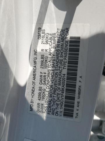 2019 HONDA ACCORD EX 1HGCV1F49KA052014