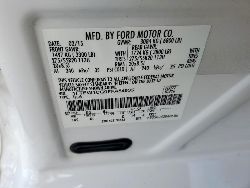 2015 FORD F150 SUPER - 1FTEW1CG9FFA54535