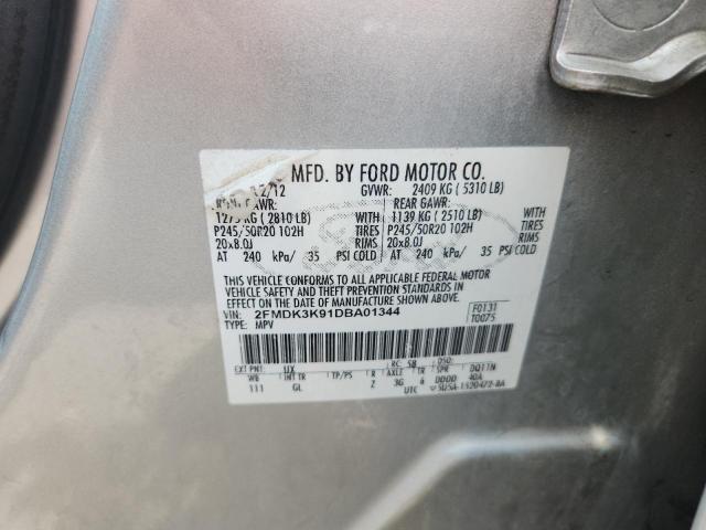 2013 FORD EDGE LIMIT - 2FMDK3K91DBA01344