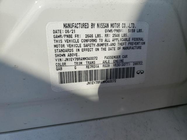 2022 INFINITI Q50 LUXE JN1EV7BR4NM340072