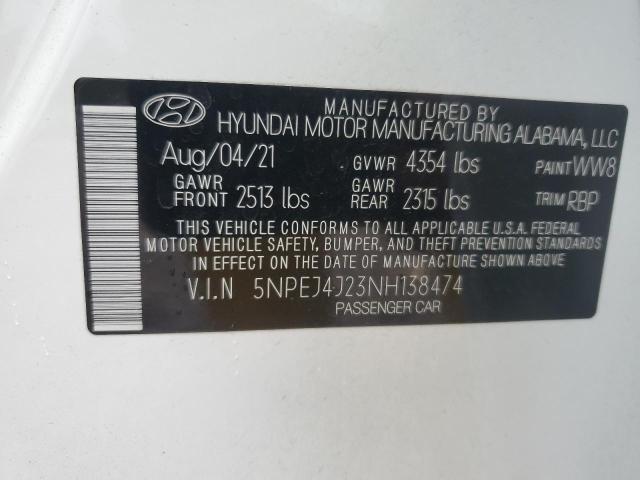 2022 HYUNDAI SONATA SEL - 5NPEJ4J23NH138474
