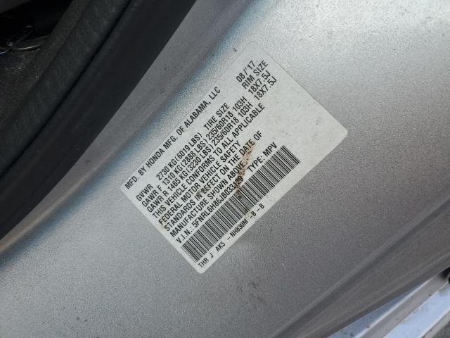 2018 HONDA ODYSSEY TO 5FNRL6H86JB033129