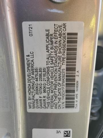 2021 HONDA ACCORD SPO - 1HGCV1F37MA092375