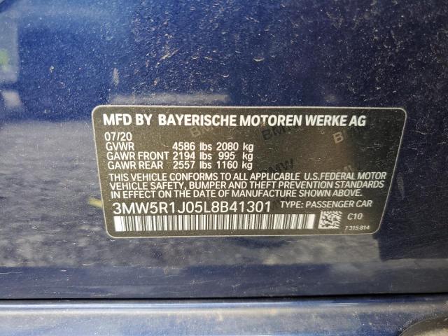 2020 BMW 330I 3MW5R1J05L8B41301
