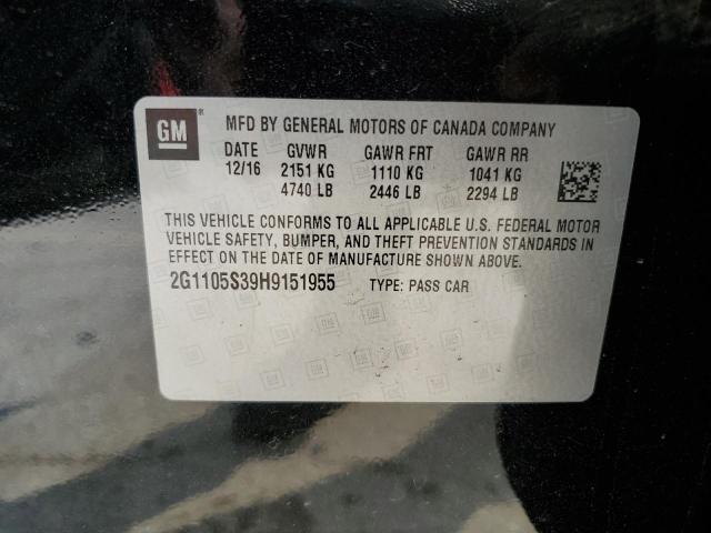 2017 CHEVROLET IMPALA LT 2G1105S39H9151955