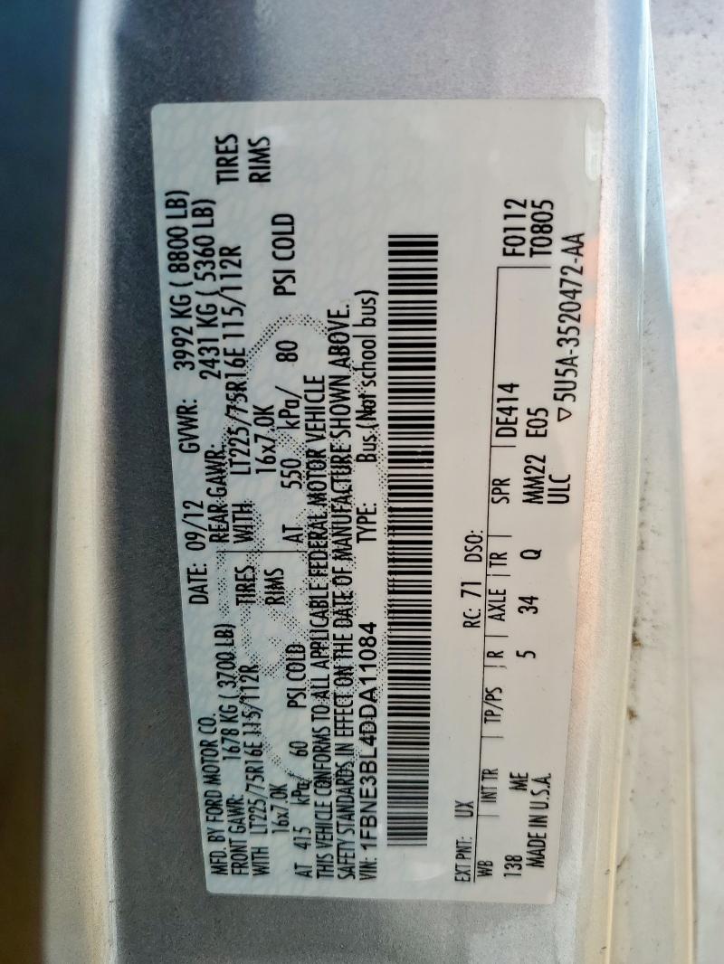 2013 FORD ECONOLINE - 1FBNE3BL4DDA11084