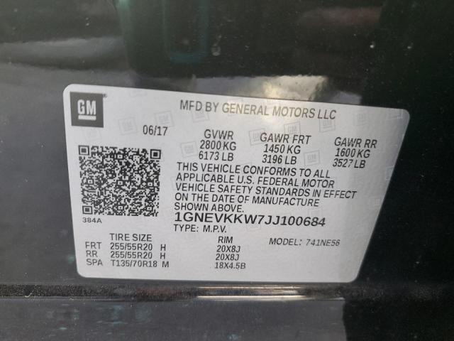 2018 CHEVROLET TRAVERSE H 1GNEVKKW7JJ100684