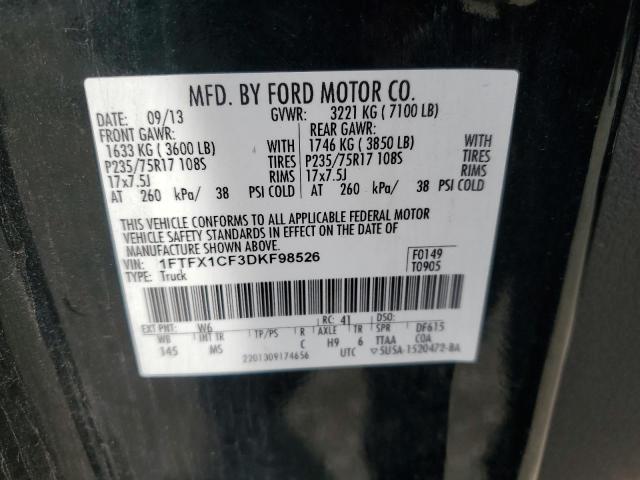 2013 FORD F150 SUPER - 1FTFX1CF3DKF98526