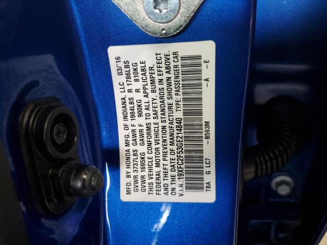 2016 HONDA CIVIC LX 19XFC2F53GE214840