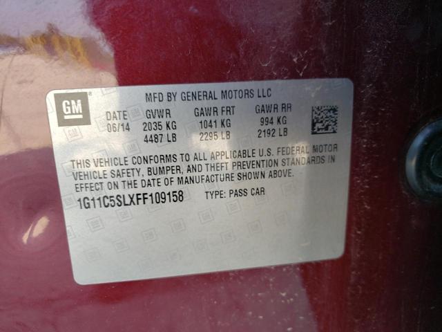 2015 CHEVROLET MALIBU 1LT 1G11C5SLXFF109158