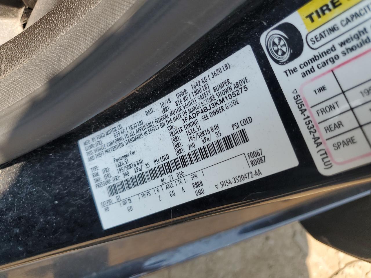 Ford Fiesta se 2019