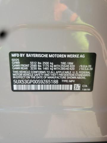 2025 BMW X3 30 XDRI 5UX53GP00S9Z65188