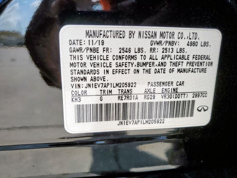 2020 INFINITI Q50 PURE - JN1EV7AP1LM205922