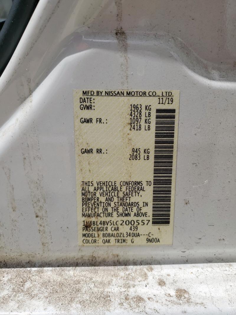 2020 NISSAN ALTIMA S 1N4BL4BV5LC200557