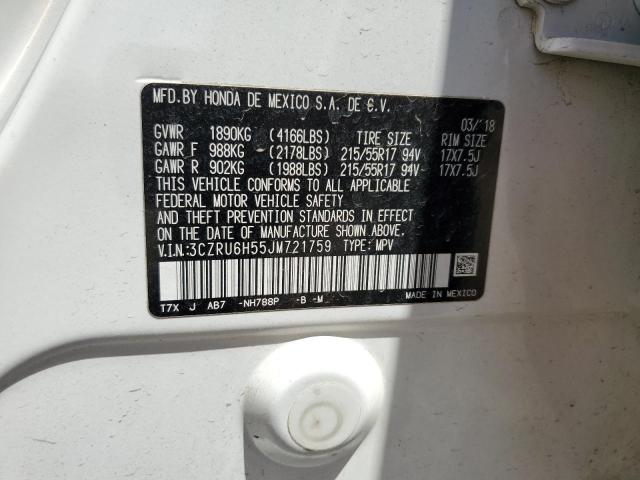 2018 HONDA HR-V EX 3CZRU6H55JM721759