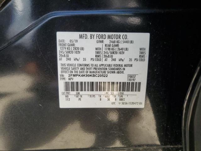 2019 FORD EDGE TITAN 2FMPK4K99KBC20522