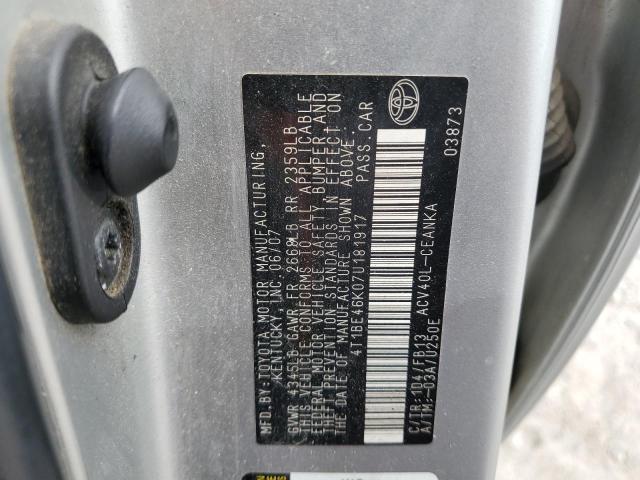 2007 TOYOTA CAMRY CE #3296891867