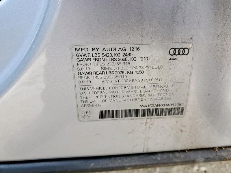 2017 AUDI Q5 PREMIUM WA1C2AFPXHA091084