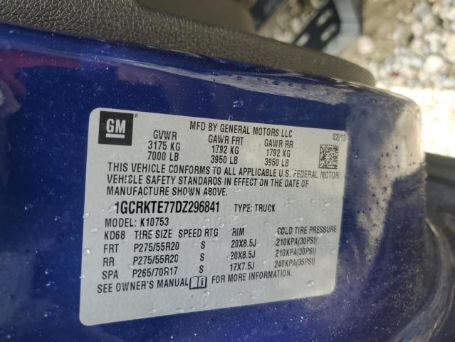 2013 CHEVROLET SILVERADO - 1GCRKTE77DZ296841