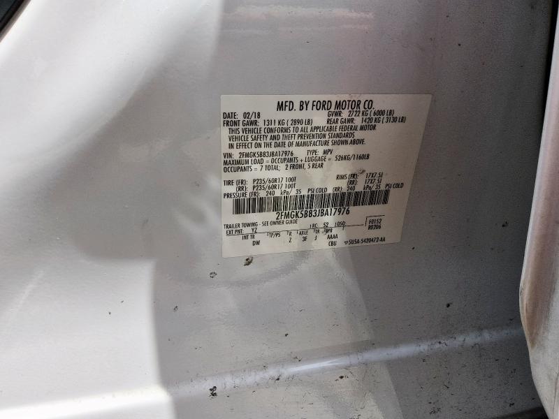 2018 FORD FLEX SE 2FMGK5B83JBA17976