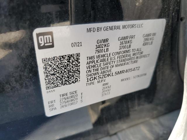 2021 GMC YUKON 1GKS2DKL5MR405472