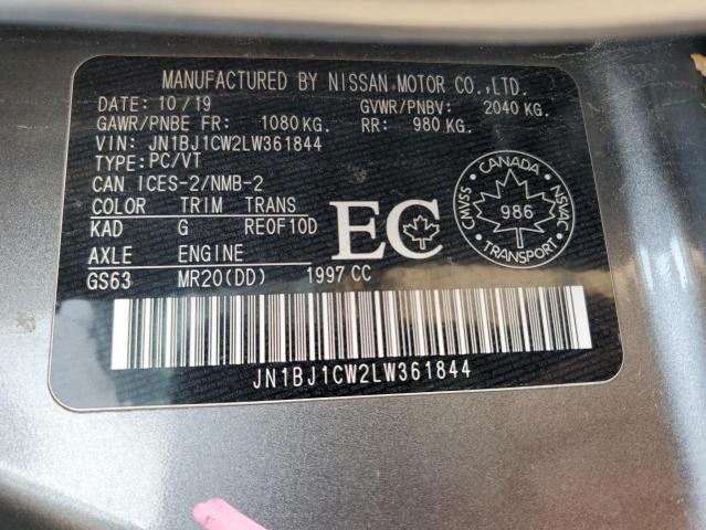 2020 NISSAN QASHQAI JN1BJ1CW2LW361844