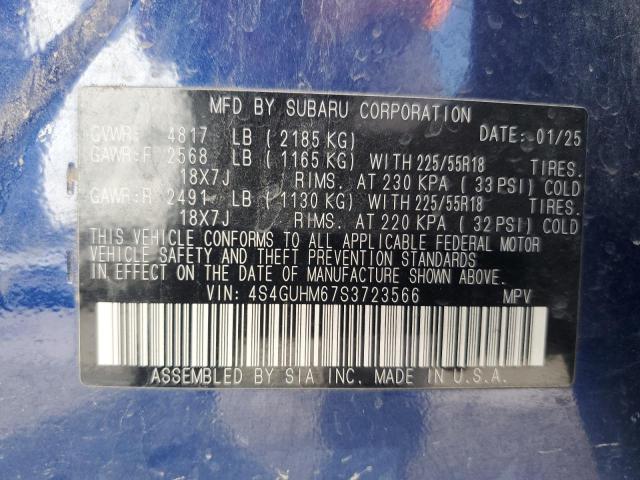 2025 SUBARU CROSSTREK 4S4GUHM67S3723566