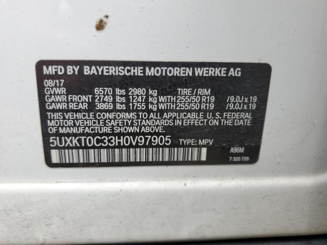 2017 BMW X5 XDR40E 5UXKT0C33H0V97905
