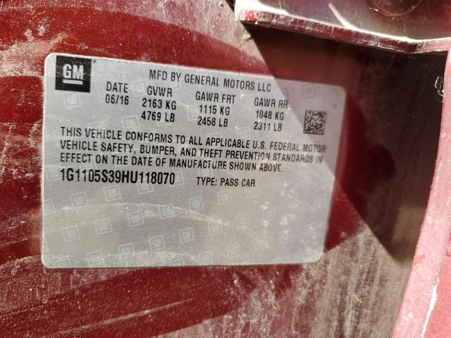 2017 CHEVROLET IMPALA LT - 1G1105S39HU118070