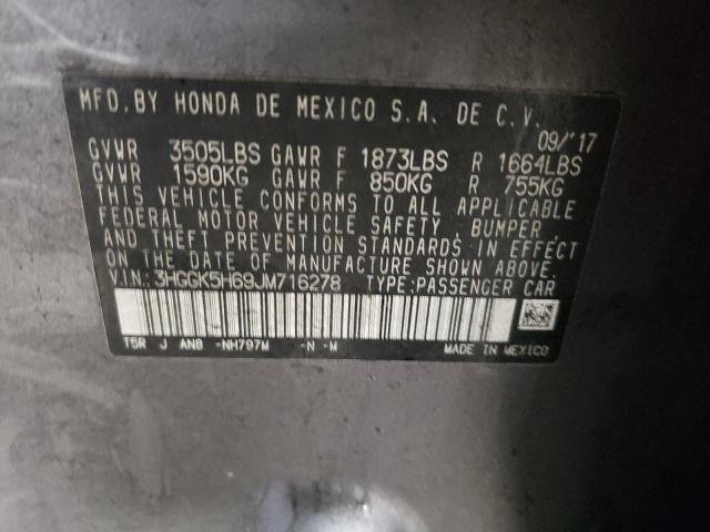 2018 HONDA FIT SPORT 3HGGK5H69JM716278