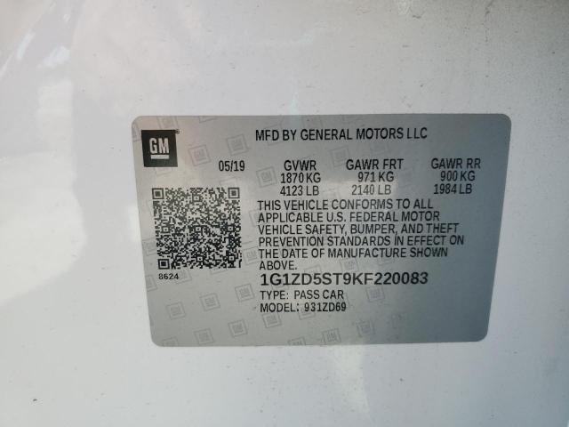 2019 CHEVROLET MALIBU LT - 1G1ZD5ST9KF220083