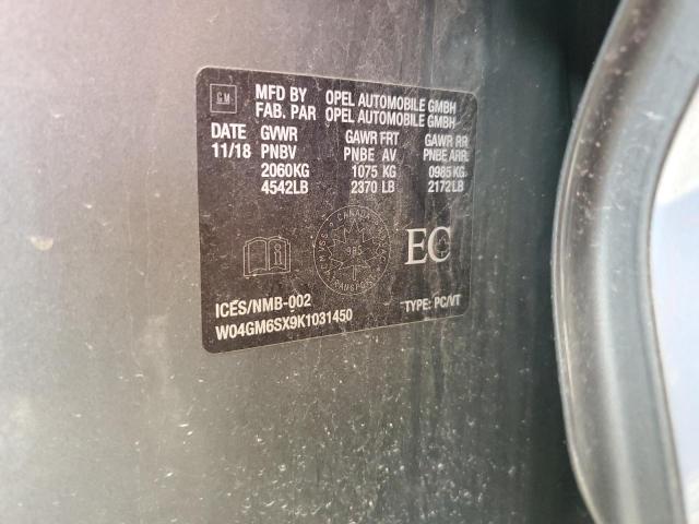 2019 BUICK REGAL PREF - W04GM6SX9K1031450