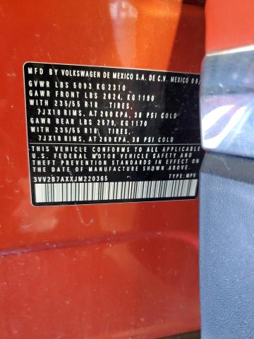 2018 VOLKSWAGEN TIGUAN SE 3VV2B7AXXJM220365