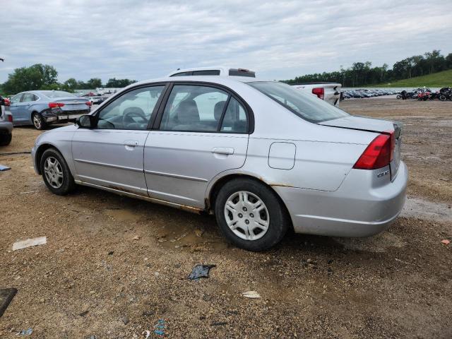 HONDA CIVIC LX 2002 silver sedan 4d gas 1HGES16612L004238 photo #3