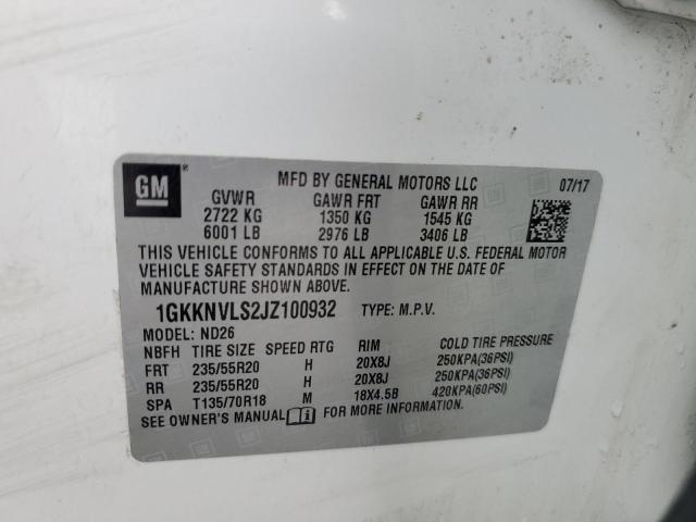 2018 GMC ACADIA ALL 1GKKNVLS2JZ100932