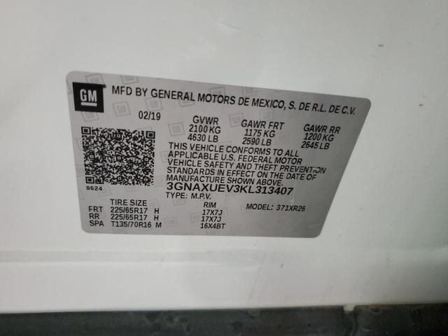 2019 CHEVROLET EQUINOX LT - 3GNAXUEV3KL313407
