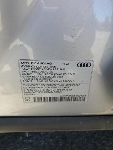 2023 AUDI E-TRON SPO WA13ABGE2PB020363
