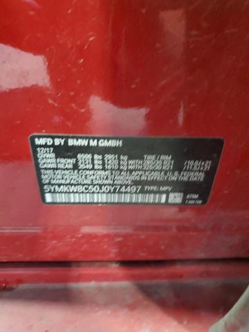 2018 BMW X6 M 5YMKW8C50J0Y74497