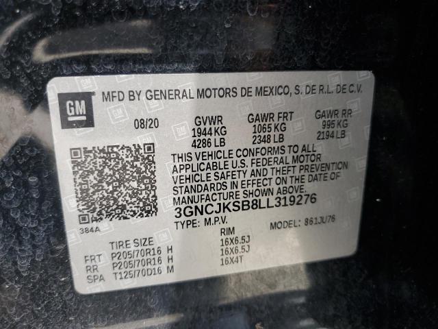 2020 CHEVROLET TRAX LS 3GNCJKSB8LL319276