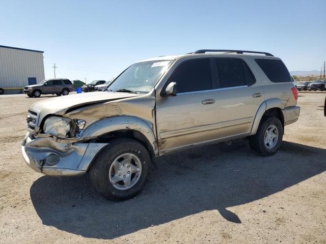 TOYOTA SEQUOIA SR 2002 gold  gas 5TDBT44A72S063610 photo #1